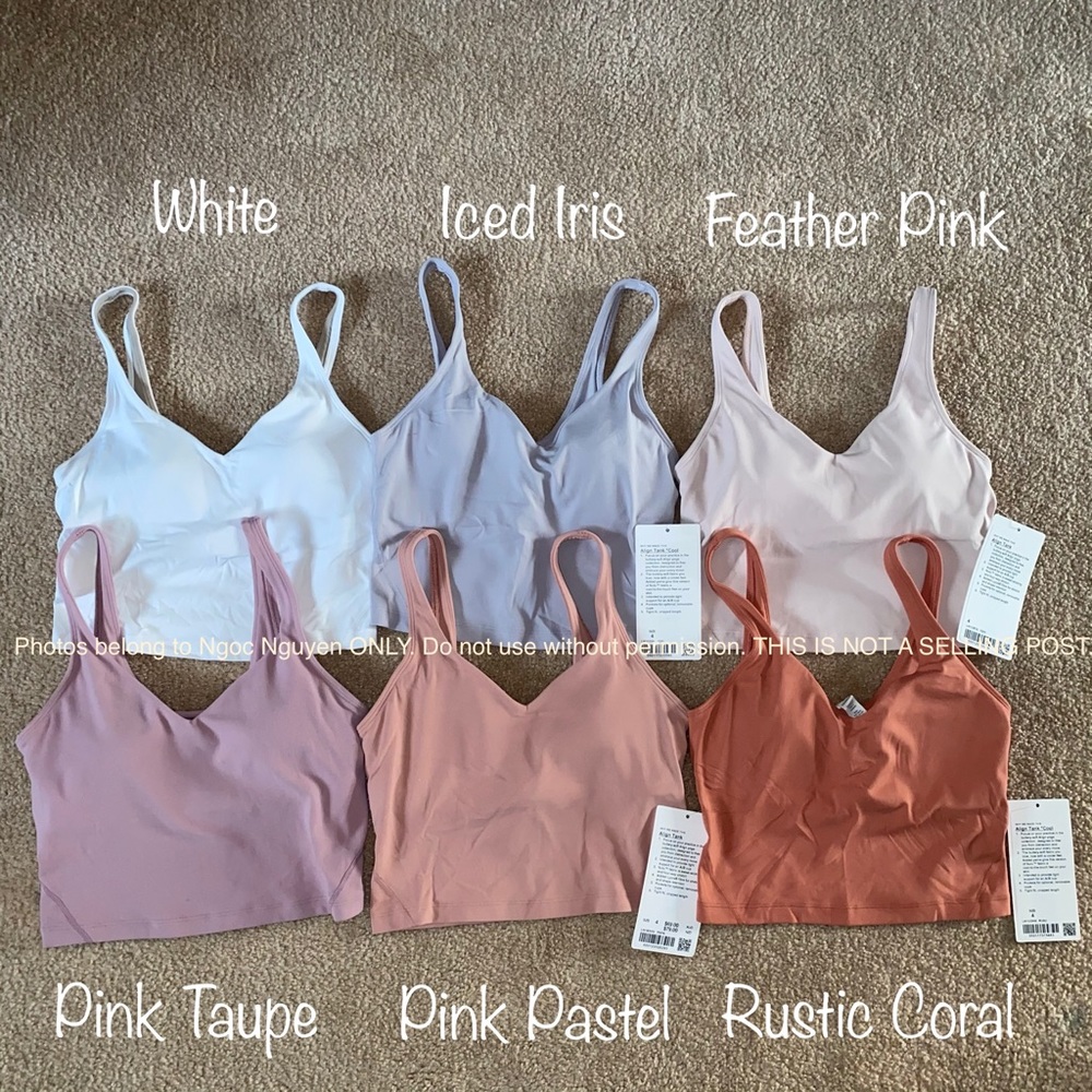 Lululemon Align Tank Pink Color Comparisons